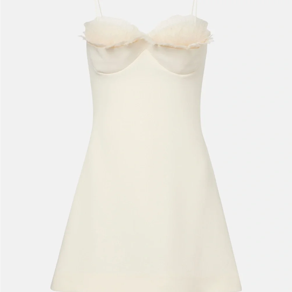 David Koma Balconette Feather/Tulle Mini Dress - Picture 3 of 9